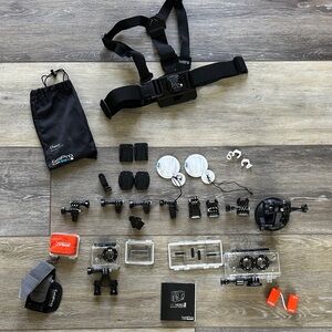 GoPro Hero 2 Black Mounting Kit with Chest Harness and Mounts and Accessories